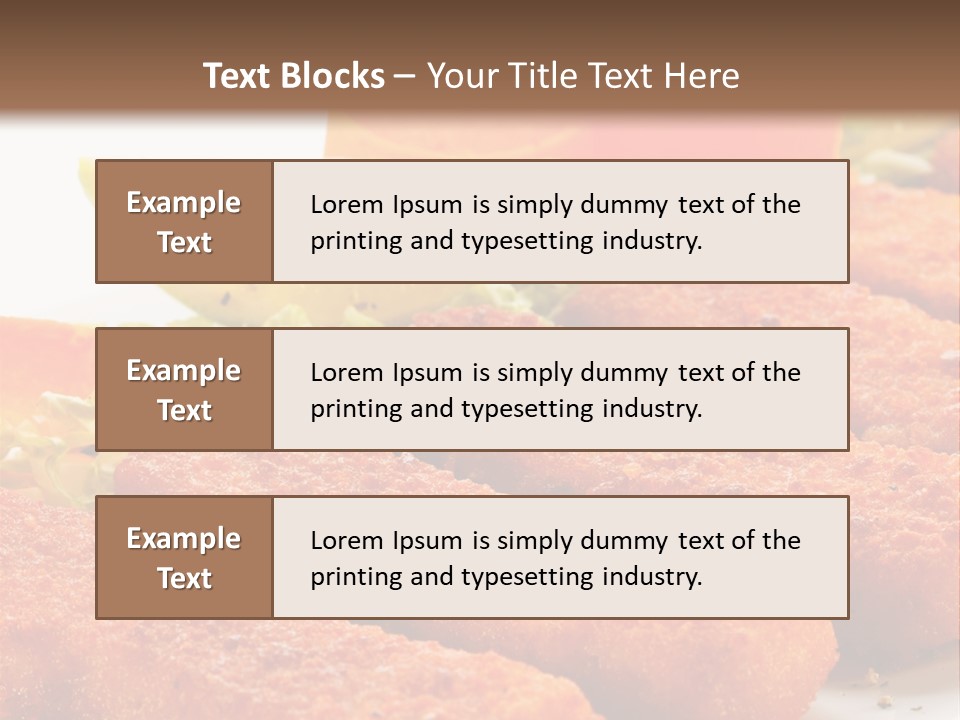 Lunch Food Fingers PowerPoint Template