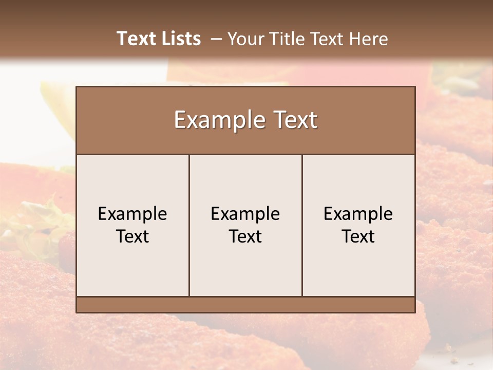 Lunch Food Fingers PowerPoint Template