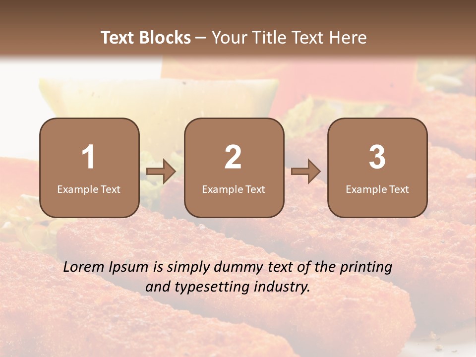 Lunch Food Fingers PowerPoint Template