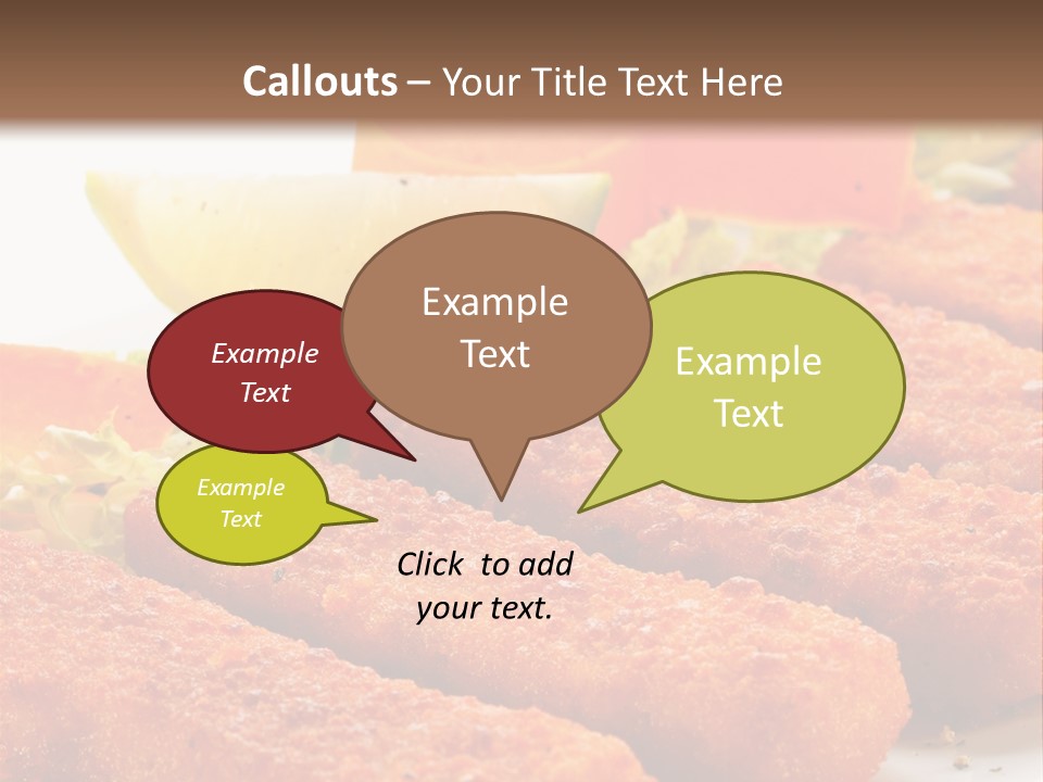 Lunch Food Fingers PowerPoint Template