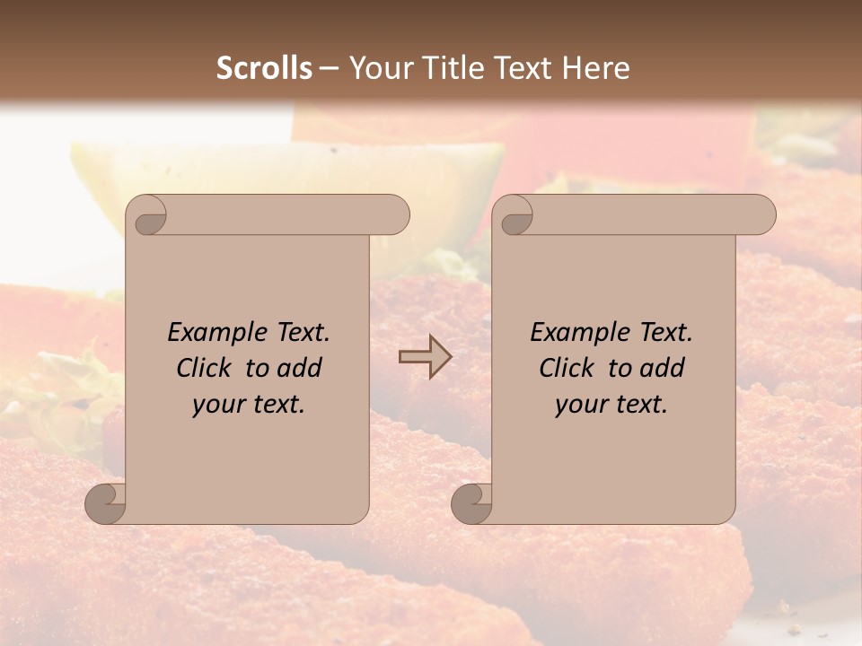 Lunch Food Fingers PowerPoint Template