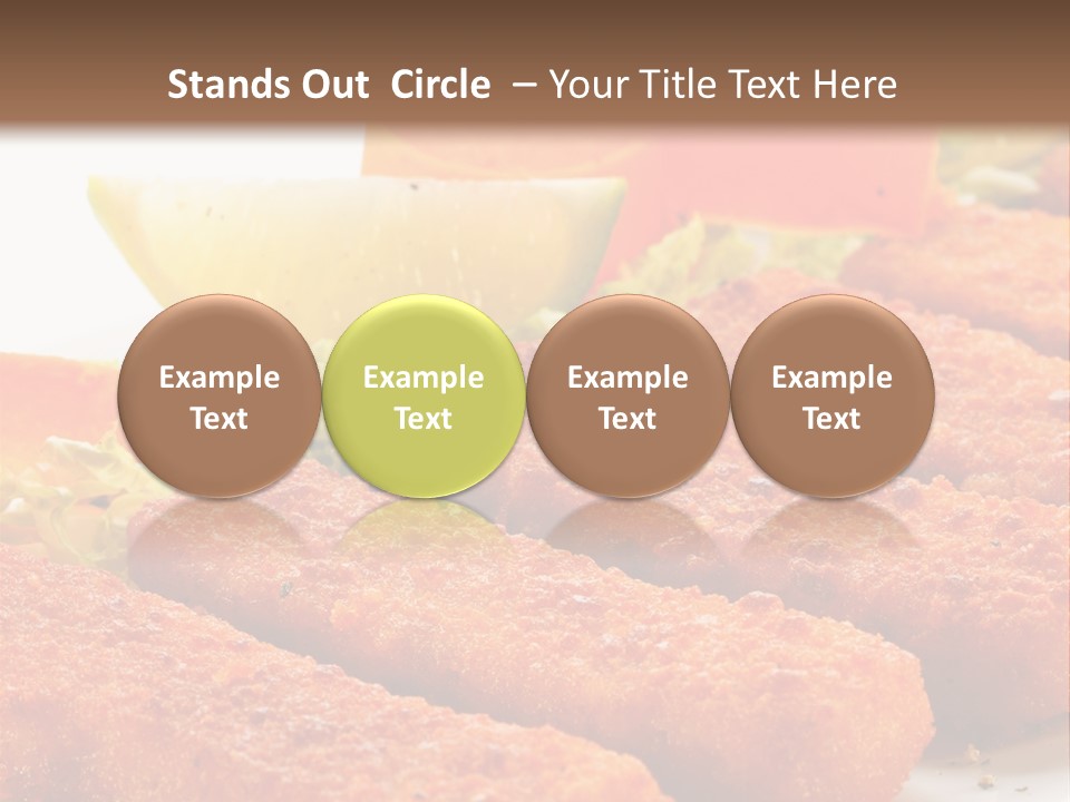 Lunch Food Fingers PowerPoint Template