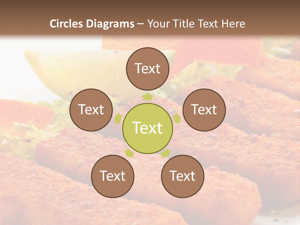 Lunch Food Fingers PowerPoint Template