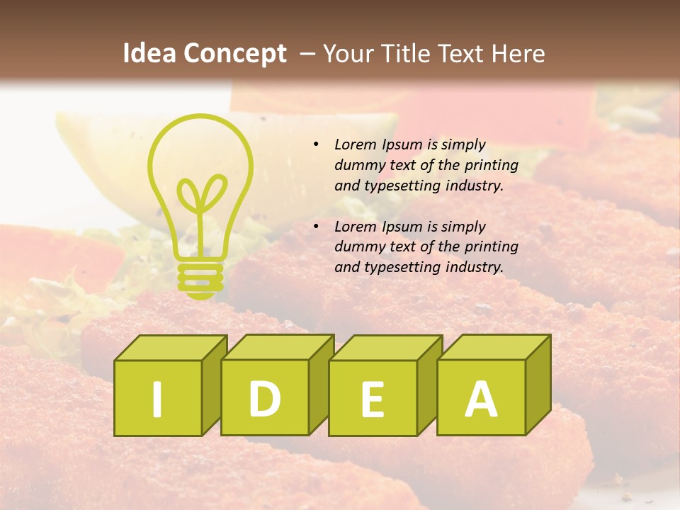 Lunch Food Fingers PowerPoint Template