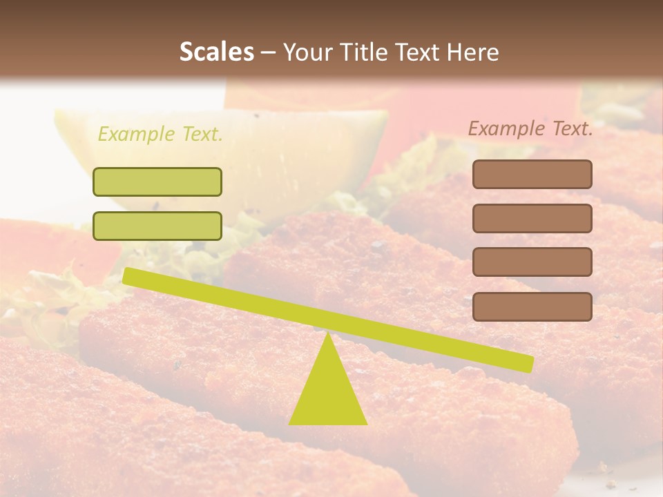 Lunch Food Fingers PowerPoint Template