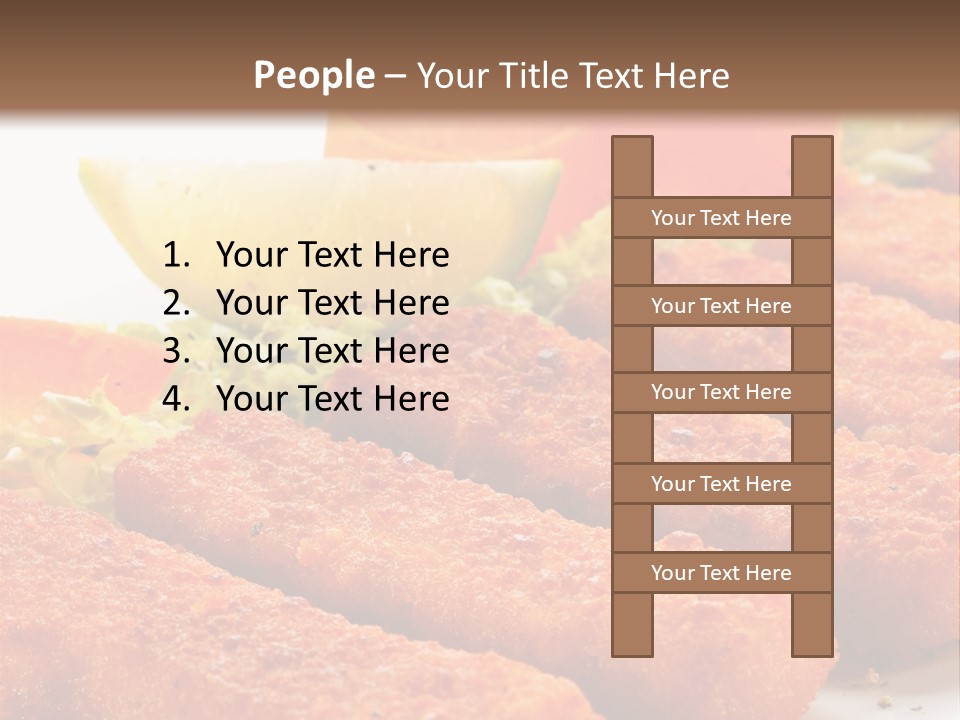 Lunch Food Fingers PowerPoint Template