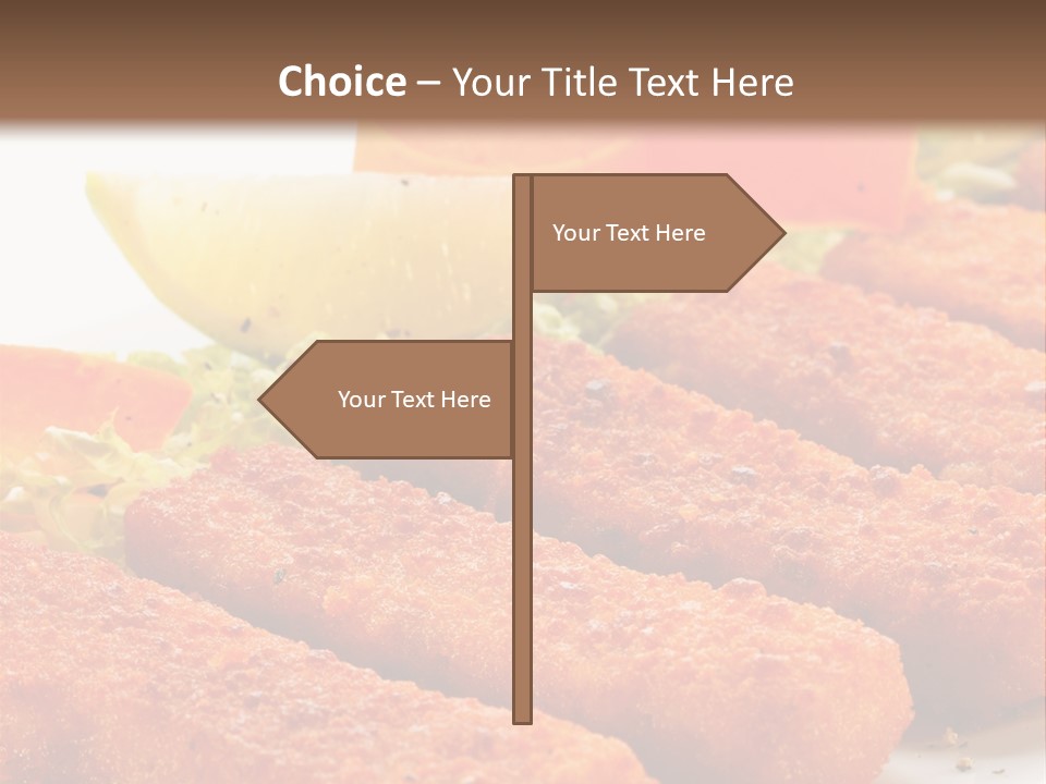 Lunch Food Fingers PowerPoint Template