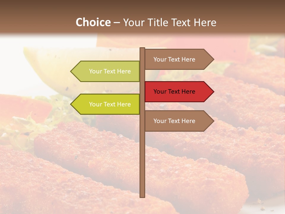 Lunch Food Fingers PowerPoint Template