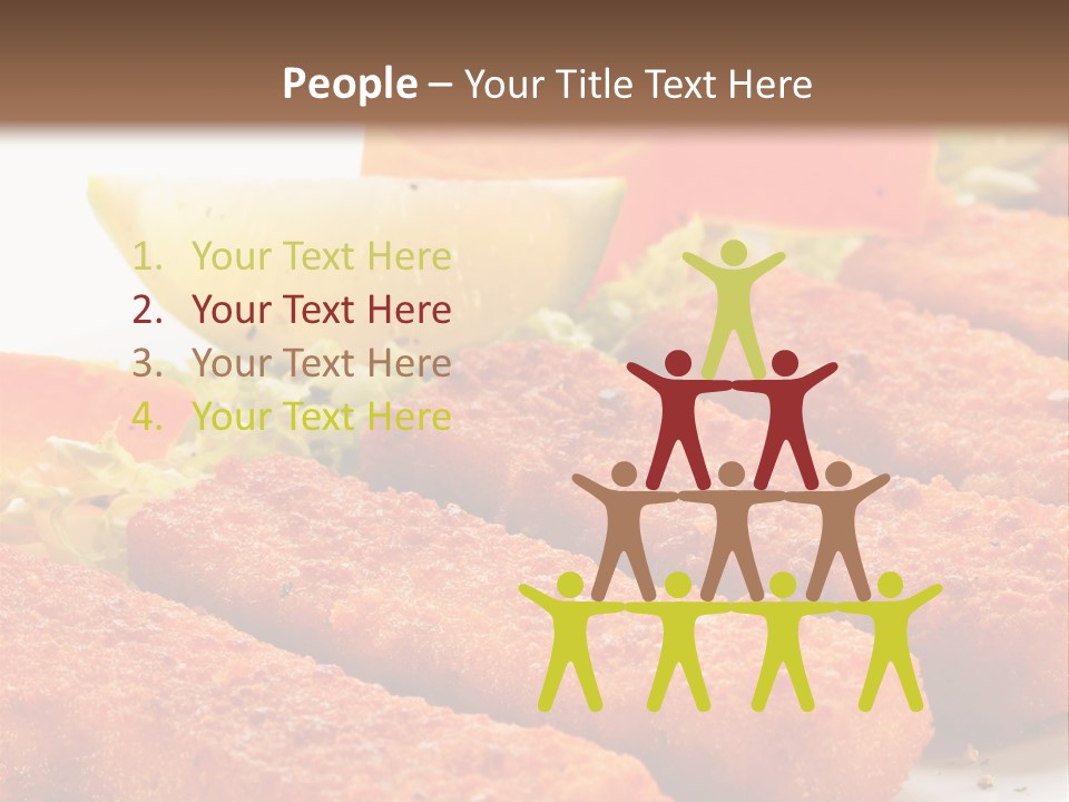 Lunch Food Fingers PowerPoint Template