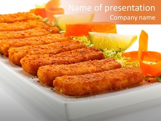 Vegetables Orange Background PowerPoint Template