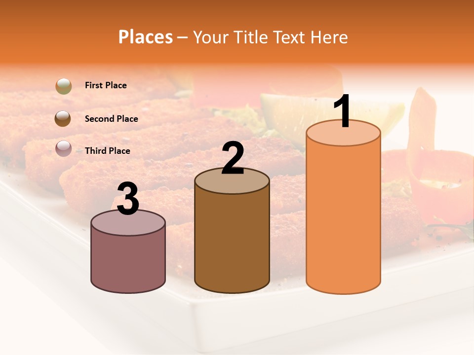 Vegetables Orange Background PowerPoint Template