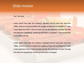 Vegetables Orange Background PowerPoint Template