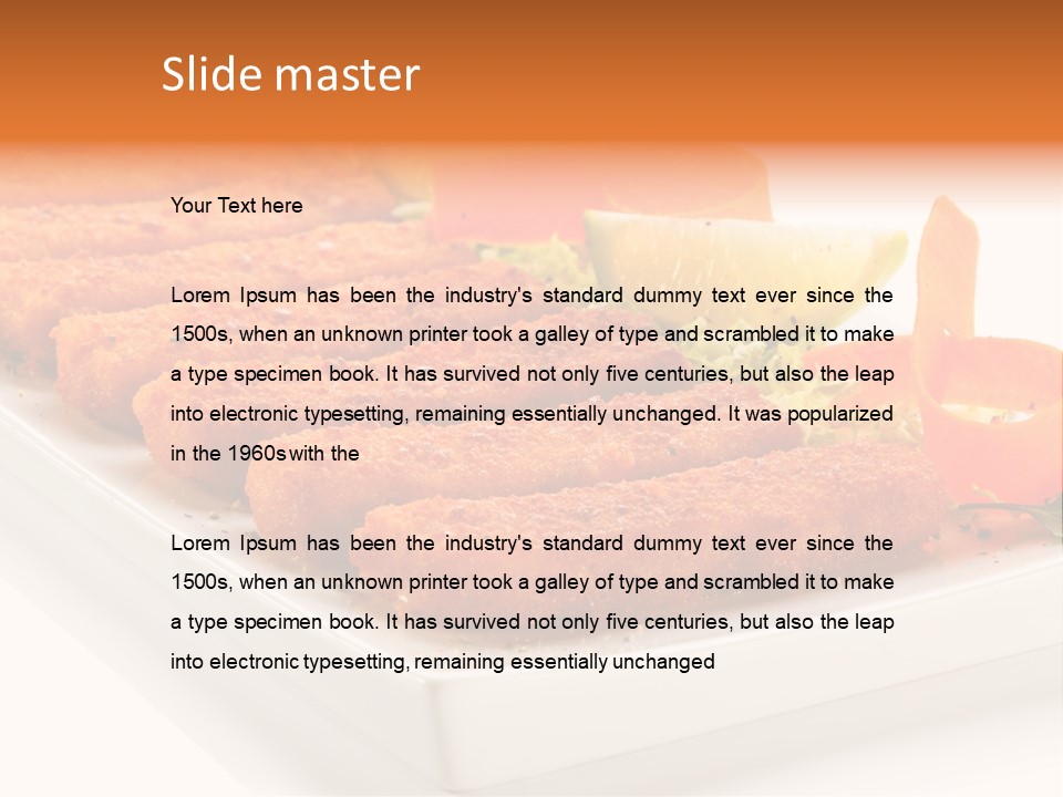 Vegetables Orange Background PowerPoint Template