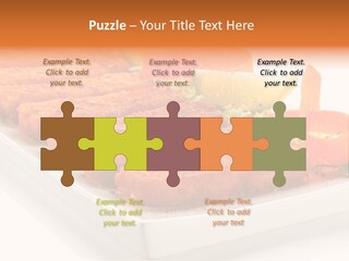 Vegetables Orange Background PowerPoint Template