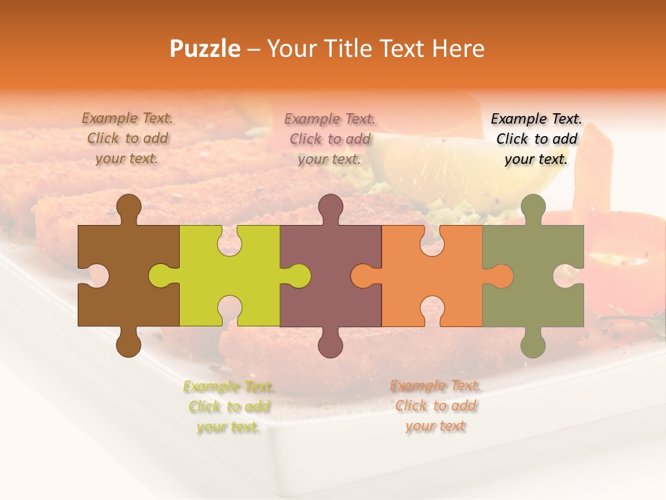 Vegetables Orange Background PowerPoint Template