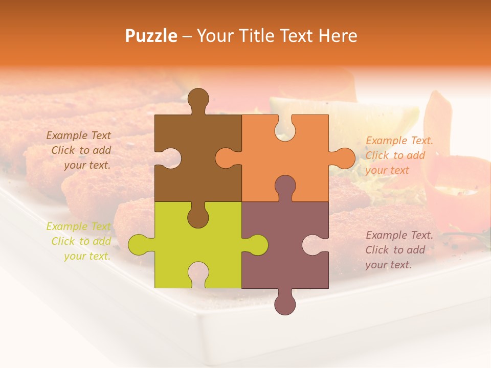 Vegetables Orange Background PowerPoint Template