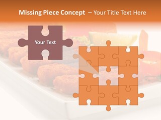 Vegetables Orange Background PowerPoint Template