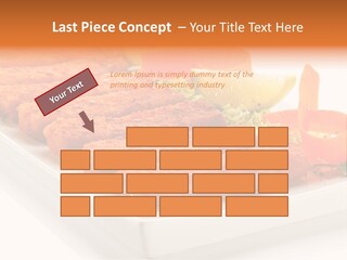 Vegetables Orange Background PowerPoint Template