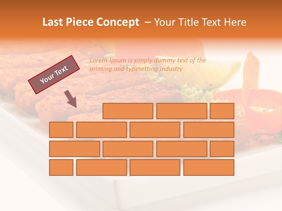 Vegetables Orange Background PowerPoint Template