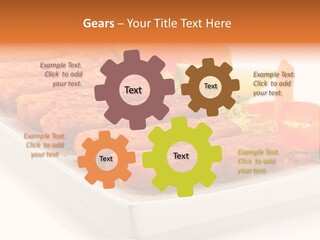 Vegetables Orange Background PowerPoint Template