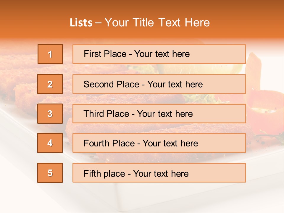 Vegetables Orange Background PowerPoint Template