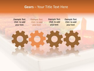 Vegetables Orange Background PowerPoint Template