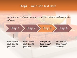 Vegetables Orange Background PowerPoint Template