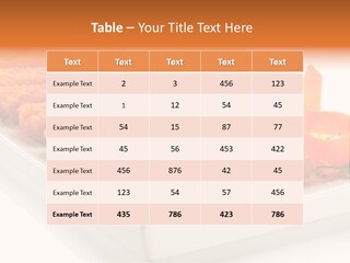 Vegetables Orange Background PowerPoint Template