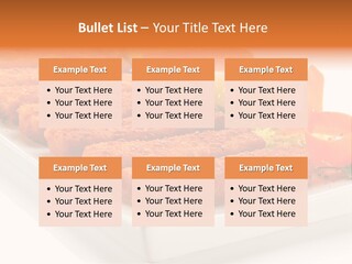 Vegetables Orange Background PowerPoint Template