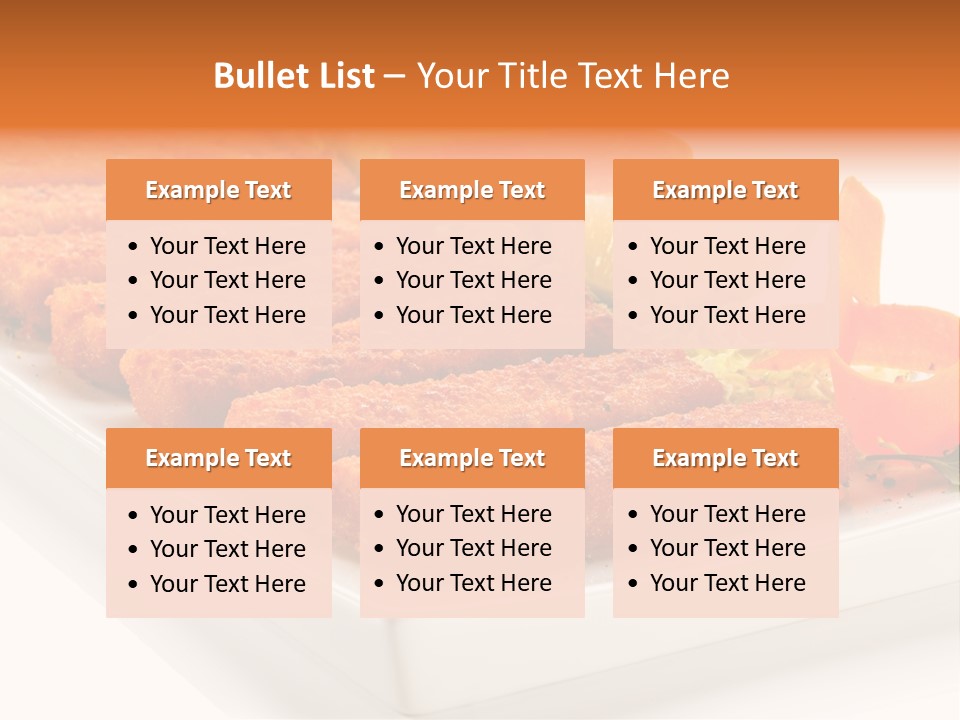 Vegetables Orange Background PowerPoint Template