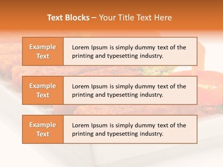 Vegetables Orange Background PowerPoint Template
