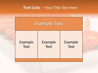 Vegetables Orange Background PowerPoint Template