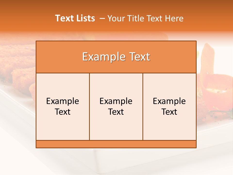 Vegetables Orange Background PowerPoint Template