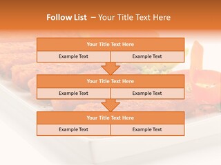 Vegetables Orange Background PowerPoint Template