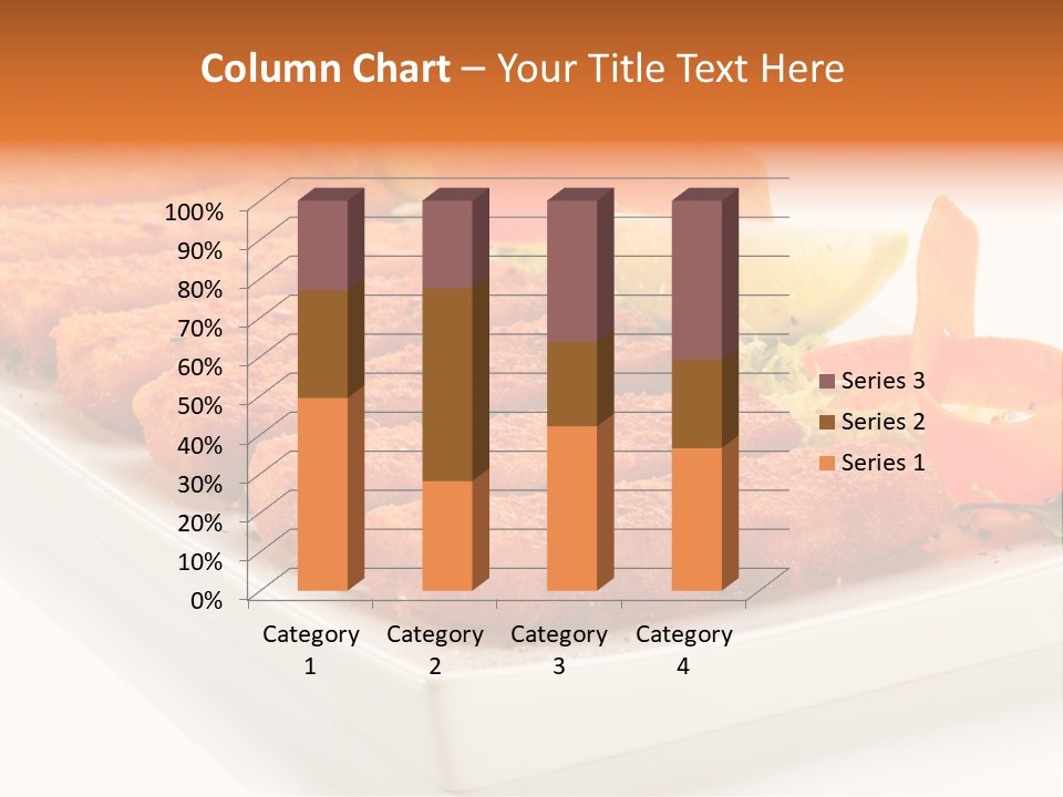 Vegetables Orange Background PowerPoint Template