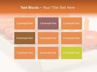 Vegetables Orange Background PowerPoint Template