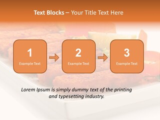 Vegetables Orange Background PowerPoint Template