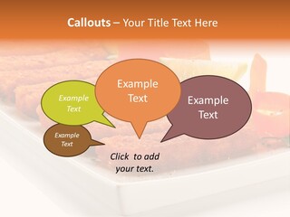 Vegetables Orange Background PowerPoint Template