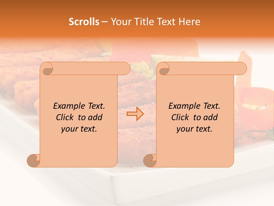 Vegetables Orange Background PowerPoint Template