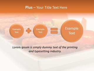 Vegetables Orange Background PowerPoint Template