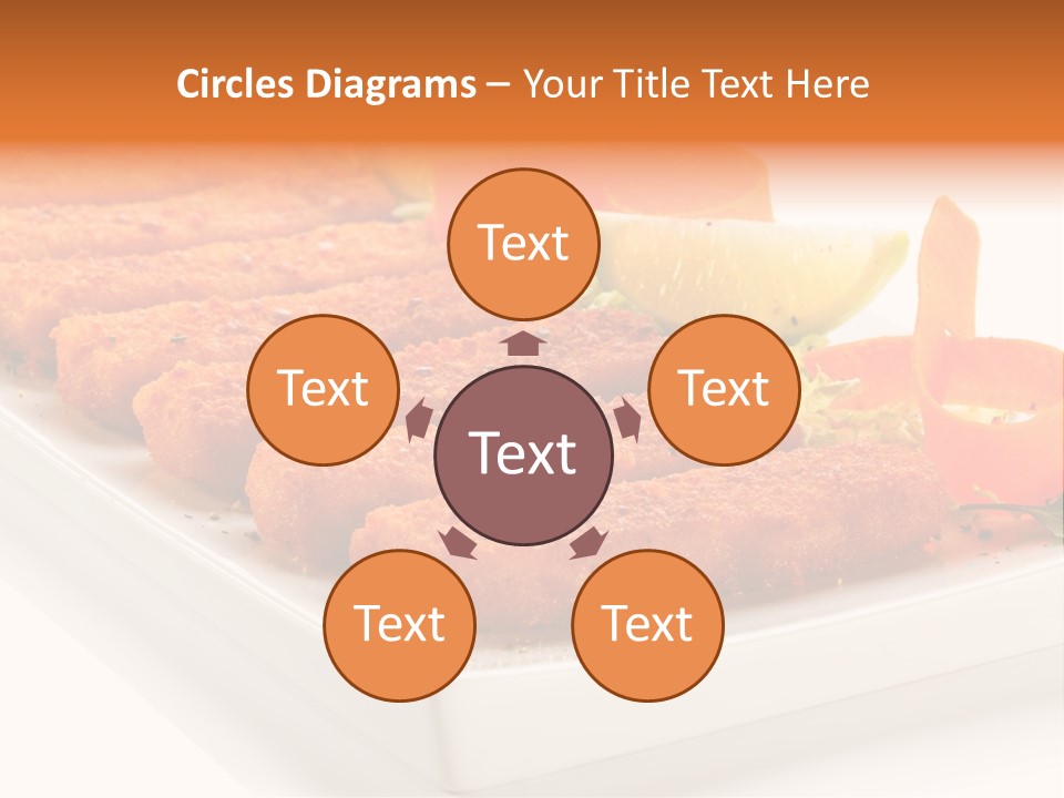 Vegetables Orange Background PowerPoint Template