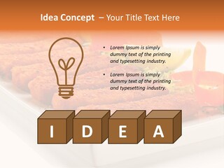 Vegetables Orange Background PowerPoint Template