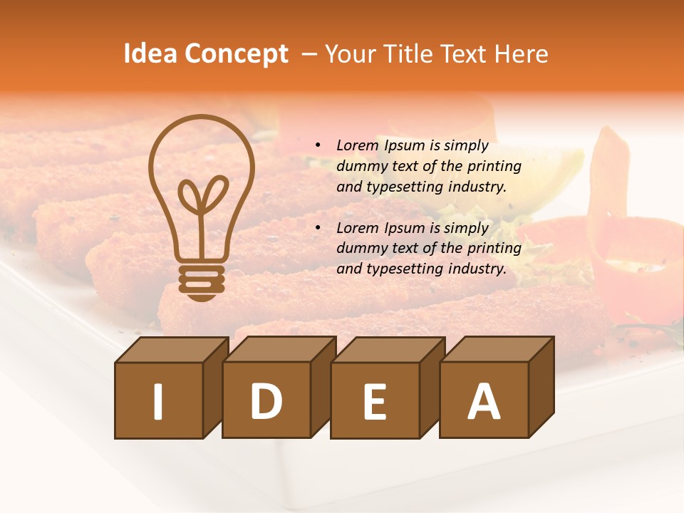 Vegetables Orange Background PowerPoint Template