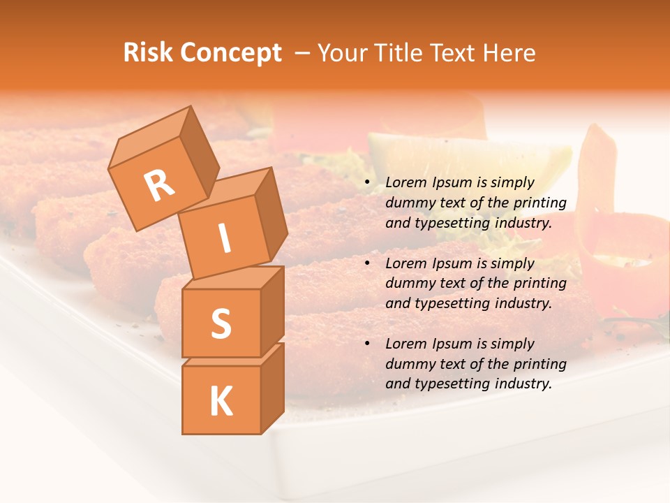 Vegetables Orange Background PowerPoint Template