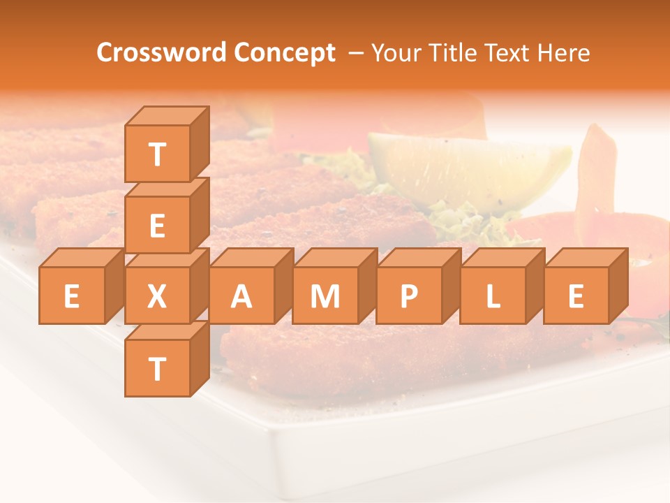 Vegetables Orange Background PowerPoint Template