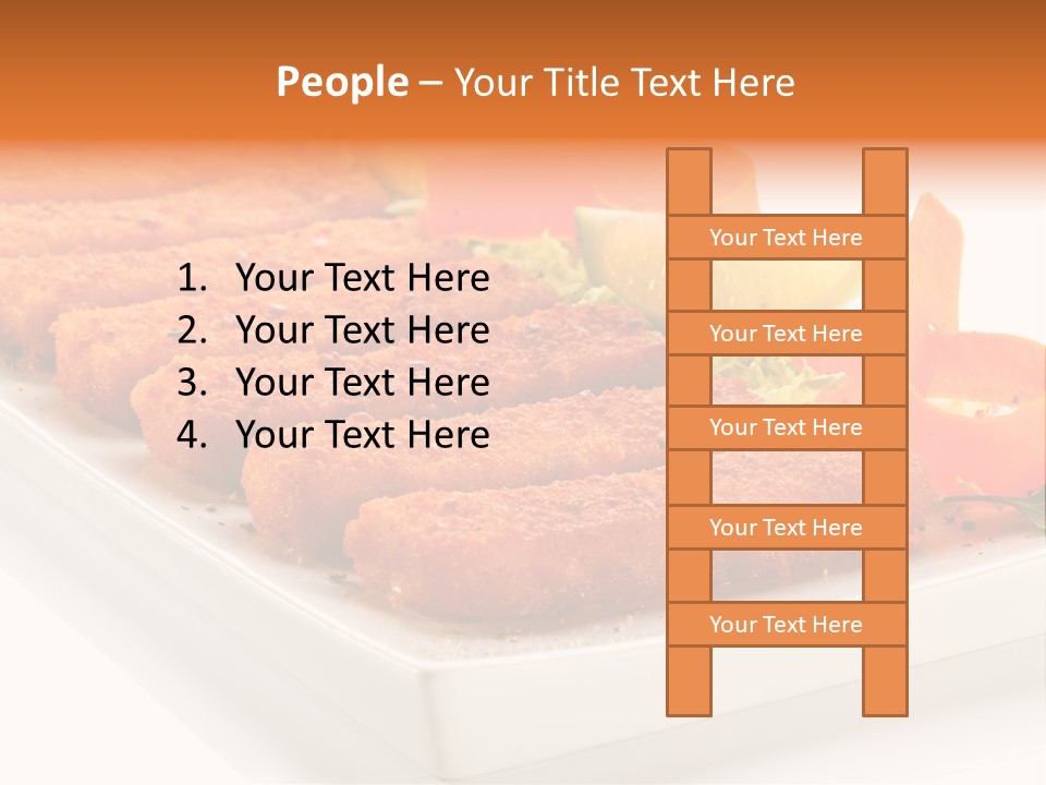 Vegetables Orange Background PowerPoint Template