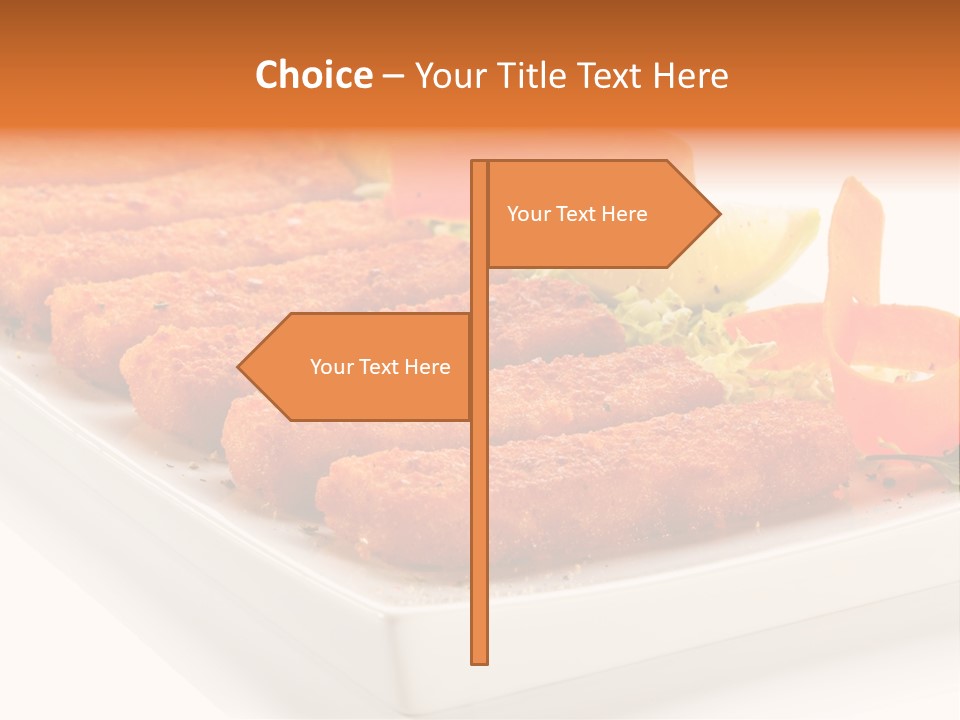 Vegetables Orange Background PowerPoint Template