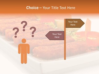 Vegetables Orange Background PowerPoint Template