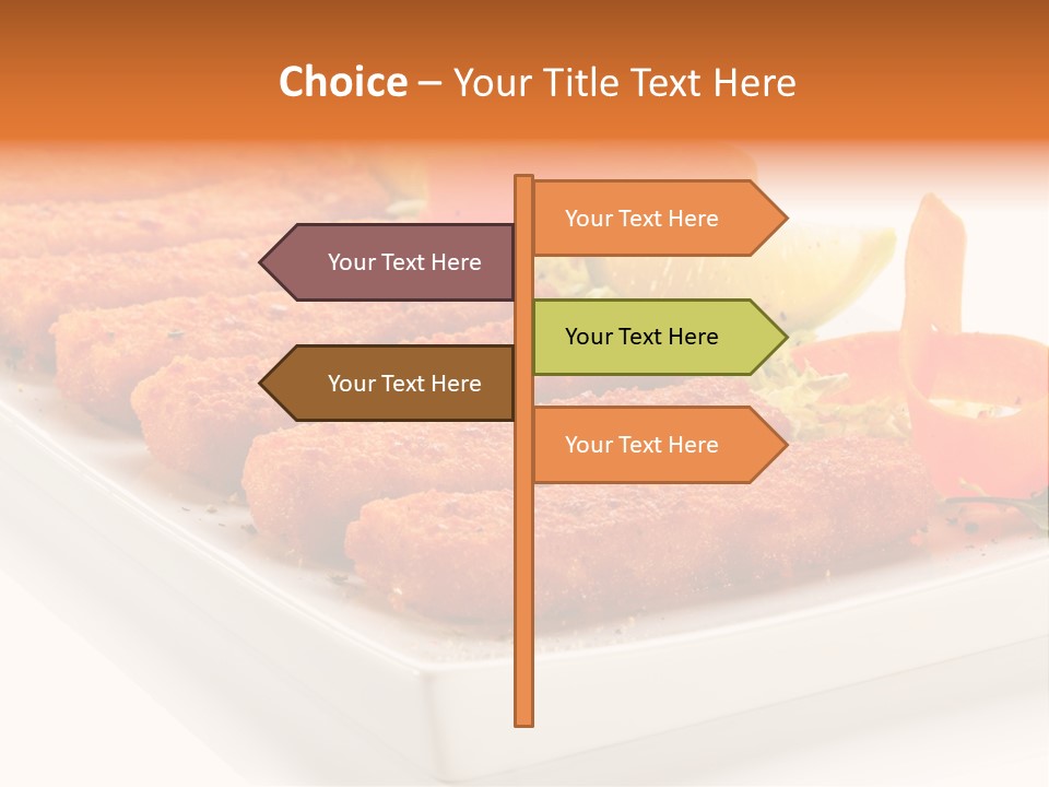 Vegetables Orange Background PowerPoint Template