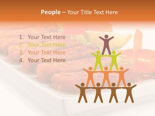 Vegetables Orange Background PowerPoint Template